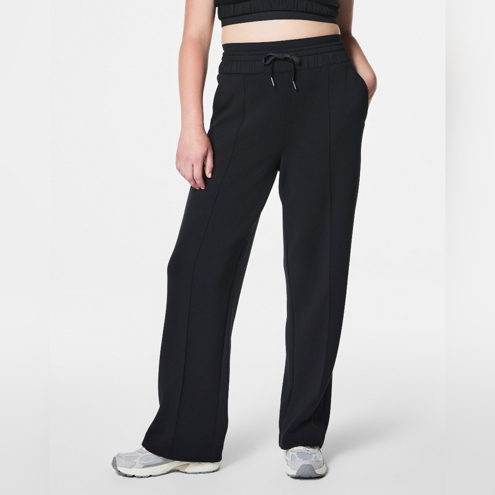 EUC SPANX AirEssentials Double Waistband Track Pant Size L Black
